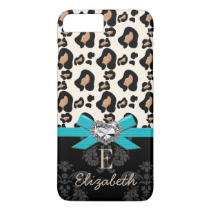 Capa Para iPhone Da Case-Mate Leopardo dado forma coração de Bling do falso do