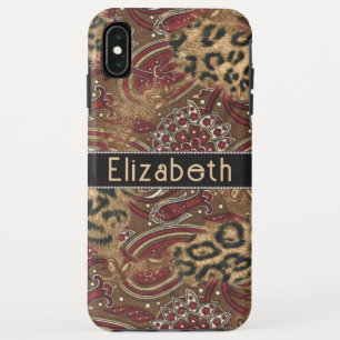 Capa Para iPhone Da Case-Mate Leopardo e impressão do teste padrão de Paisley