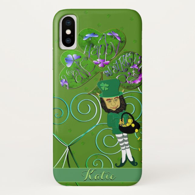 Capa Para iPhone, Case-Mate Leprechaun Shamrock (Verso)