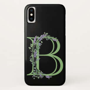 Capa Para iPhone Da Case-Mate Letra alfabética B Lavanda Eucalyptus