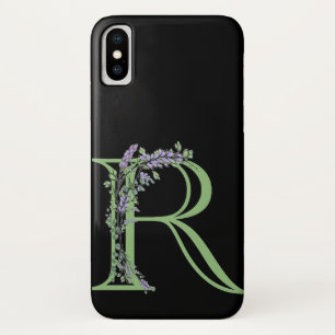 Capa Para iPhone Da Case-Mate Letra alfabética R Lavanda de aquarela Eucalyptus