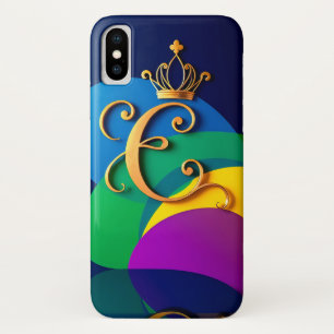Capa Para iPhone Da Case-Mate Letra C Decorativa Dourada com Coroa