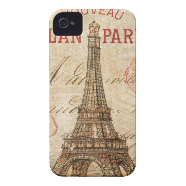 Capa Para iPhone, Case-Mate Letra de Paris (Traseira)
