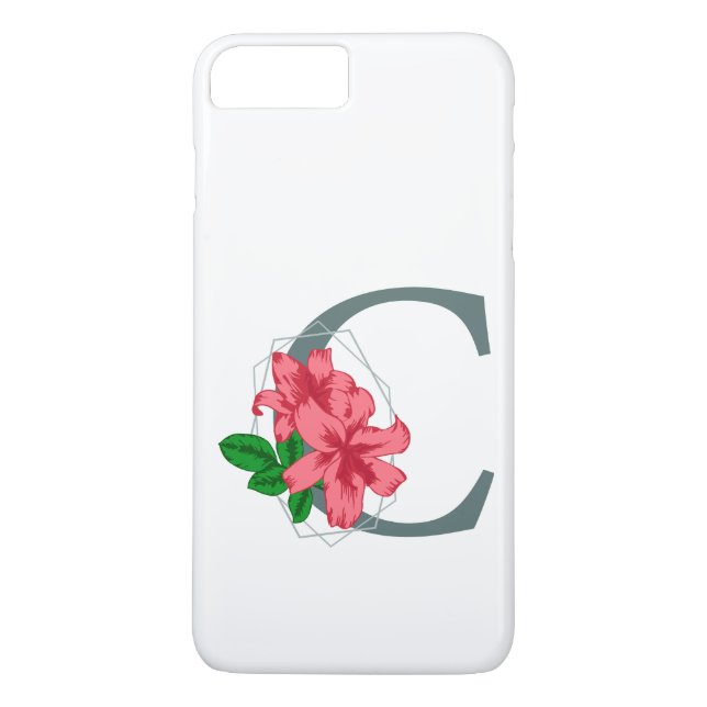 Capa Para iPhone, Case-Mate Letra maiúscula C monograma floral (Verso)