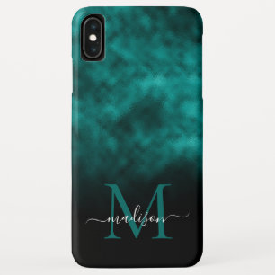 Capa Para iPhone Da Case-Mate Letra metálica azul esverdeada com cor verde, com