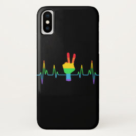 Capa Para iPhone Da Case-Mate LGBT de pulsação de Gay de paz