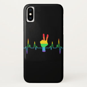 Capa Para iPhone Da Case-Mate LGBT de pulsação de Gay de paz