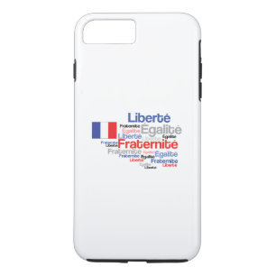 Capa iPhone 8 Plus/7 Plus Liberté, Égalité, Fraternité - bandeira france