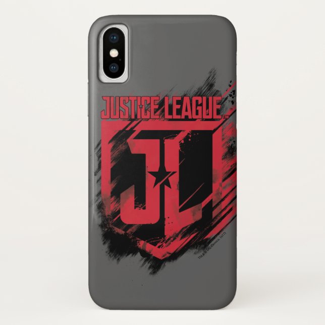 Capa Para iPhone, Case-Mate Liga da Justiça | Blindagem de pintura esmagada (Verso)