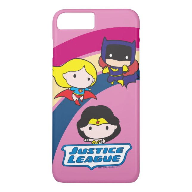 Capa Para iPhone, Case-Mate Liga da Justiça Chibi - Arco-Íris (Verso)