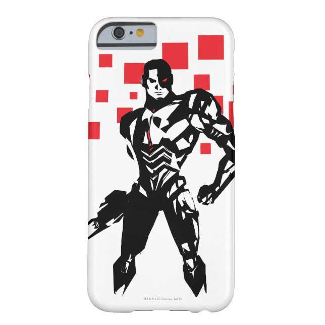 Capa Para iPhone, Case-Mate Liga da Justiça | Cyborg Digital Noir Pop Art (Verso)