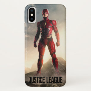 Capa Para iPhone X Liga da Justiça  Flash no campo de batalha