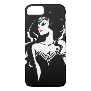 Capa iPhone 8/ 7 Liga da Justiça   Mulher Maravilha Noir Pop Art