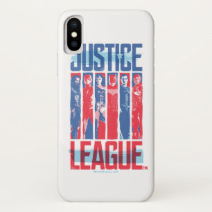 Capa Para iPhone Da Case-Mate Liga da Justiça  Pop de Arte Azul e Vermelho