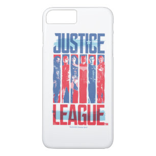 Capa Para iPhone Da Case-Mate Liga da Justiça  Pop de Arte Azul e Vermelho