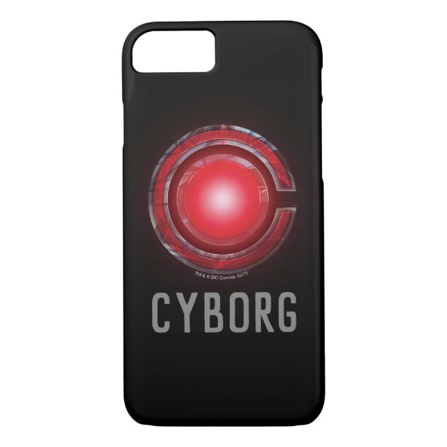 Capa Para iPhone, Case-Mate Liga da Justiça | Símbolo Cyborg brilhante (Verso)