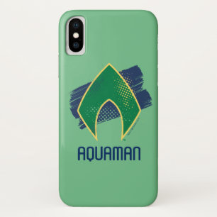 Capa Para iPhone Da Case-Mate Liga da Justiça Símbolo de Aquaman Pincel e Mei