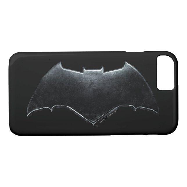 Capa Para iPhone, Case-Mate Liga da Justiça | Símbolo de Batman Metálico (Verso (Horizontal))