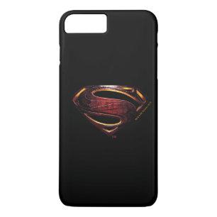 Capa iPhone 8 Plus/7 Plus Liga da Justiça   Símbolo Superman Metálico
