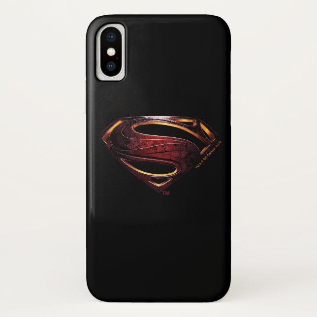 Capa Para iPhone, Case-Mate Liga da Justiça | Símbolo Superman Metálico (Verso)