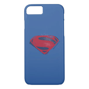 Capa iPhone 8/ 7 Liga da Justiça   Símbolo Superman Pincel e Meio-T