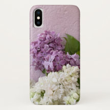 Lilacs brancos e roxos na textura