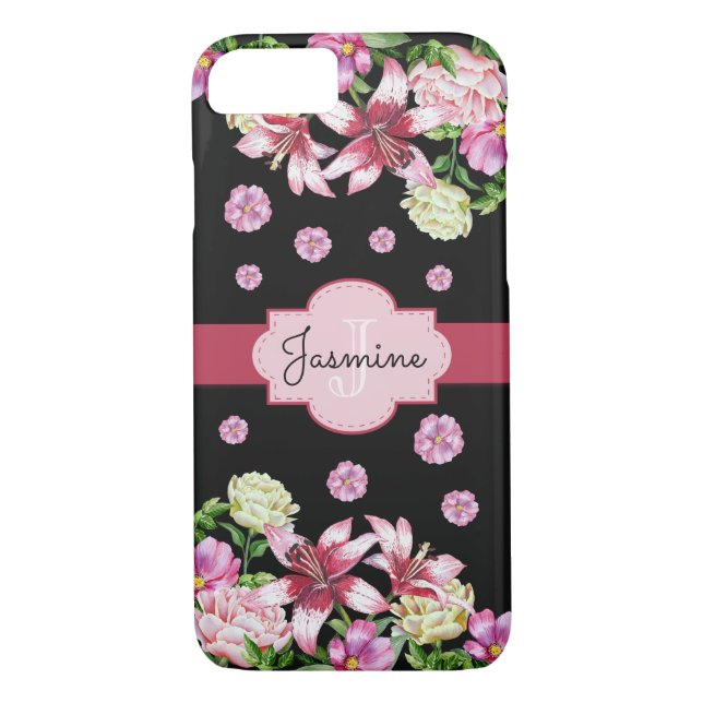 Capa Para iPhone, Case-Mate Lily e Peony Black (Verso)