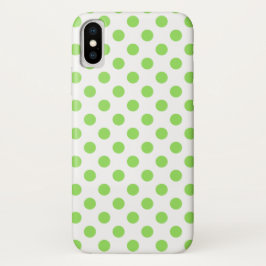 Capa Para iPhone X Limão e bolinhas brancas