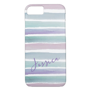 Capa iPhone 8/ 7 Linda E Moderna Pastel Watercolor Strike Girly