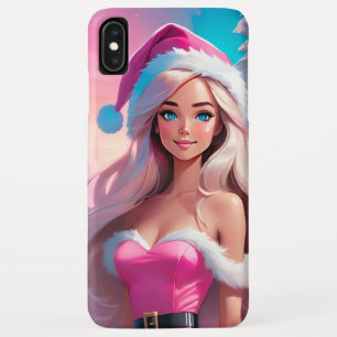 Capa Para iPhone Da Case-Mate Linda garota de Natal rosa 01