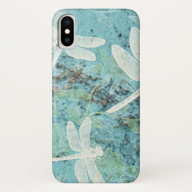 Capa Para iPhone, Case-Mate Lindas Dragonflies Cream Art (Verso)
