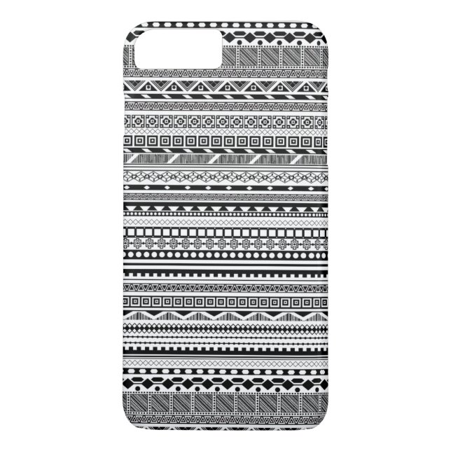 Capa Para iPhone, Case-Mate Lindo desenho de padrões aztecas preto e branco (Verso)