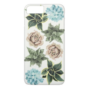 Capa iPhone 8 Plus/7 Plus Linha de Suculentos