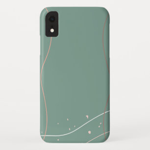 Capa Para iPhone Da Case-Mate Linhas de Fundo Verde Estético Pastas de Fundo