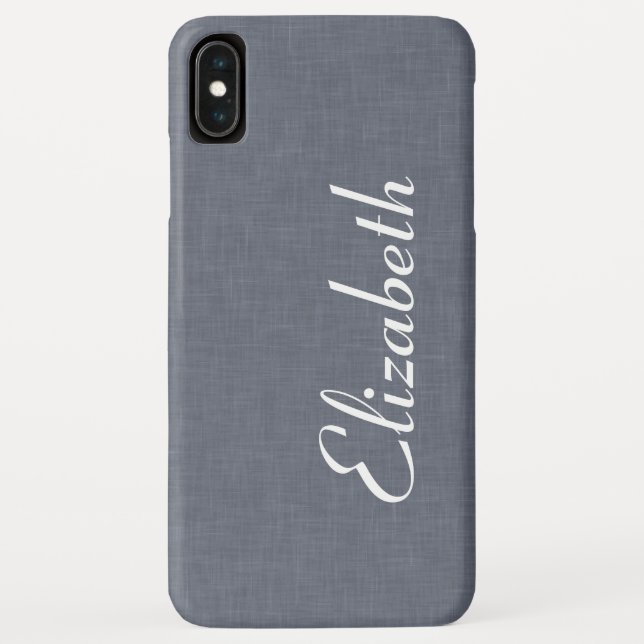 Capa Para iPhone, Case-Mate Linho Cinza Azul Moderno (Verso)