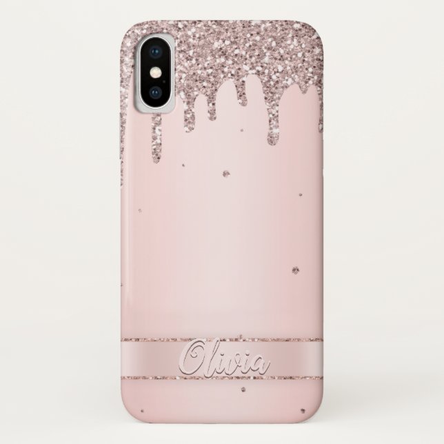 Capa Para iPhone, Case-Mate Líquido brilhante brilhante rosado rosado (Verso)