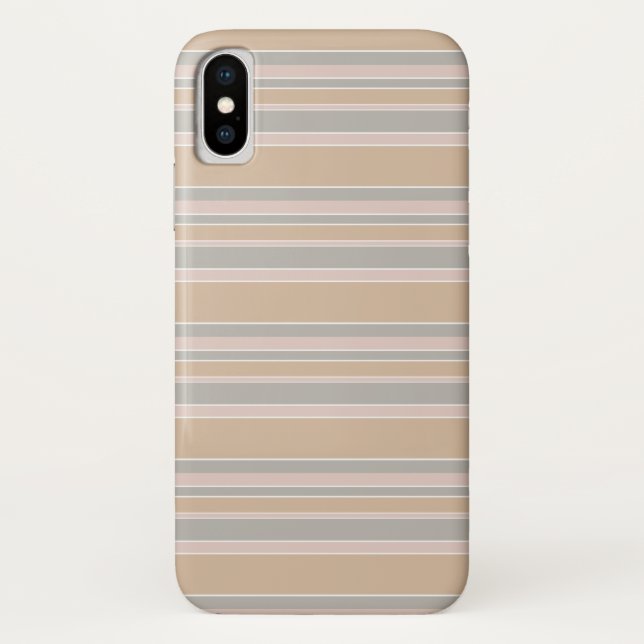 Capa Para iPhone, Case-Mate Listras beges (Verso)