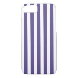 Capa iPhone 8/ 7 Listras de doces ultra-violetas e brancas