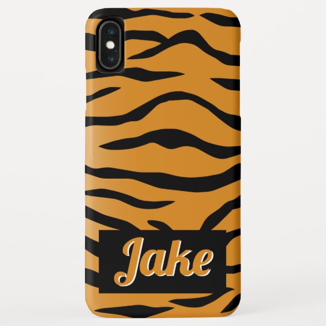 Capa Para iPhone, Case-Mate Listras de tigre laranja e preto (Verso)