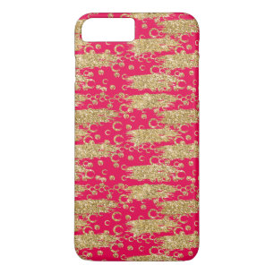 Capa Para iPhone Da Case-Mate Listras e círculos Glittery Dourados e cor-de-ros