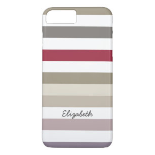 Capa Para iPhone Da Case-Mate Listras horizontais grandes vermelhas bege