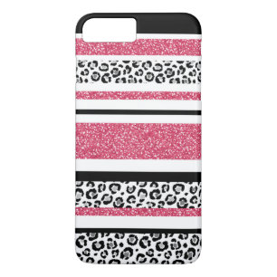 Capa Para iPhone Da Case-Mate Listras-leopardo-rosadas, cor-de-rosa-branca