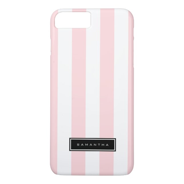 Capa Para iPhone, Case-Mate Listras Rosa e Brancas (Verso)
