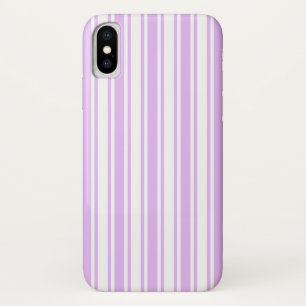 Capa Para iPhone Da Case-Mate Listras roxas e brancas do Lilac dos doces