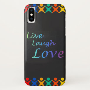 Capa Para iPhone X Live Laugh Love