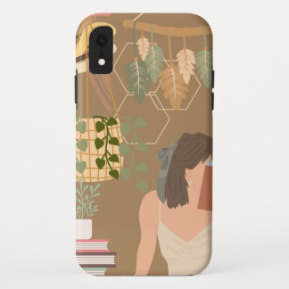 Capa Para iPhone Da Case-Mate Livro de Leitura de Mulher Estética Castanha