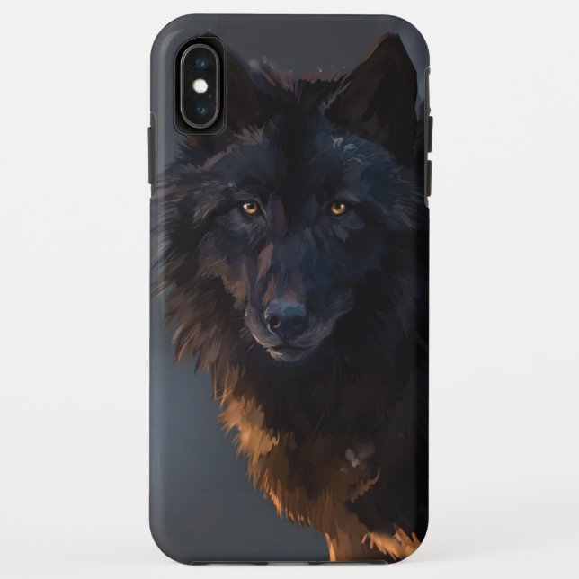Capa Para iPhone, Case-Mate Lobo negro (Verso)
