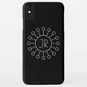 Capa Para iPhone Da Case-Mate Logotipo Monograma Estilo Vintage Legal Preto e