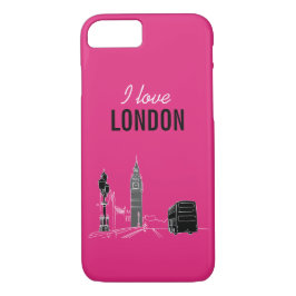Capa Para iPhone Da Case-Mate London Neon Modern Pop Art Sketch Black