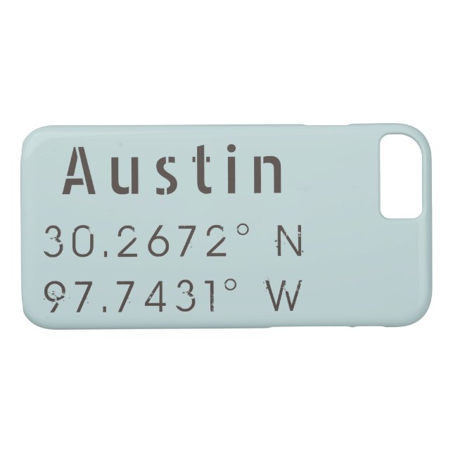 Capa Para iPhone, Case-Mate Longitude do Latitude Austin (Verso (Horizontal))
